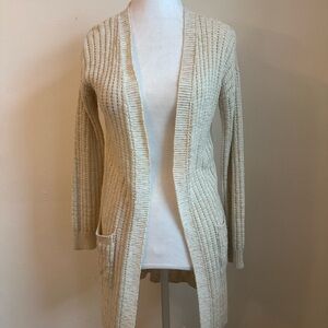 Hippie Rose Cream Ribbed Cardigan